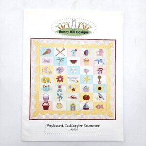 Bunny Hill Designs Quilt Pattern Postcard Cuties for Summer Beach Nautical 38x36